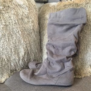 Gray slouchy knee highs!